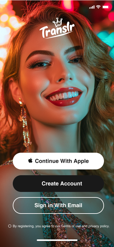 Translr text translation